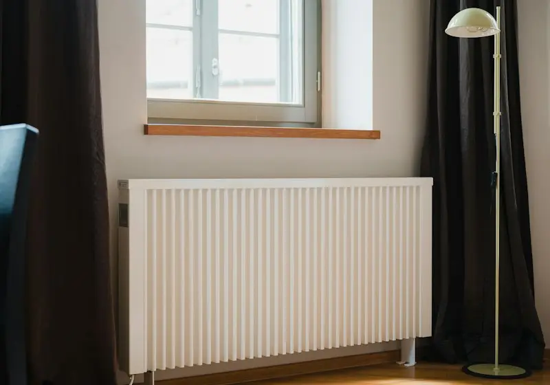 Boiler and hot water heating pipes